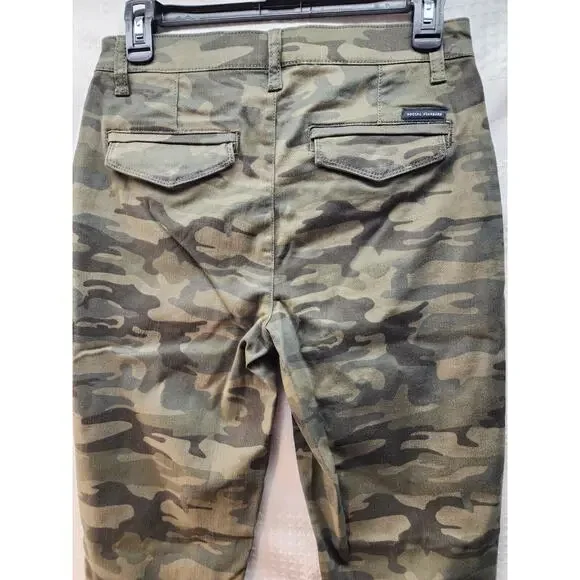 Social Standards Pants Womens Size 4 Army Camouflage Green Utility Ankle 1184 - Picture 11 of 13